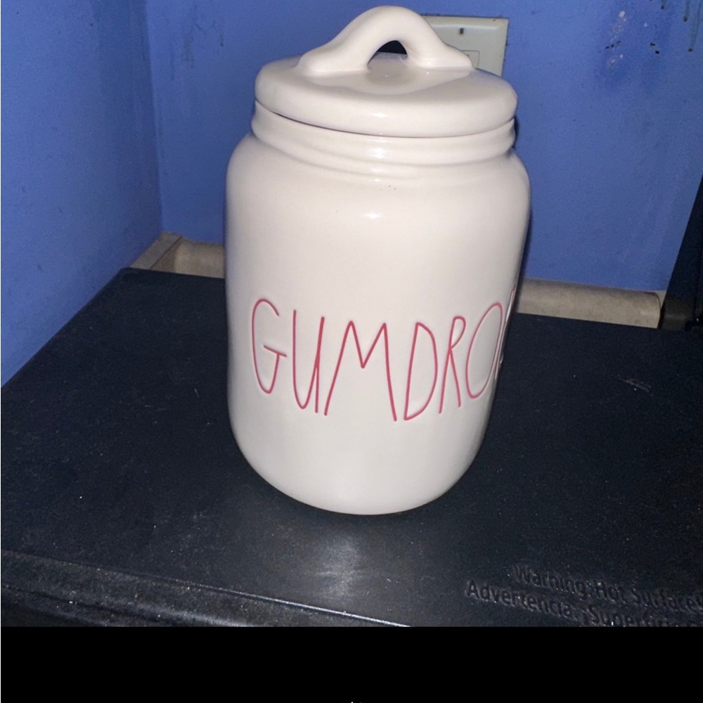 Rae Dunn by Magenta GUMDROPS Candy Canister Jar w/Lid Valentine RARE HTF